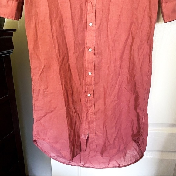 Frank & Eileen Dress Rory Maxi Shirtdress Long-Sleeve Organic Voile Sienna S EUC - Picture 3 of 7